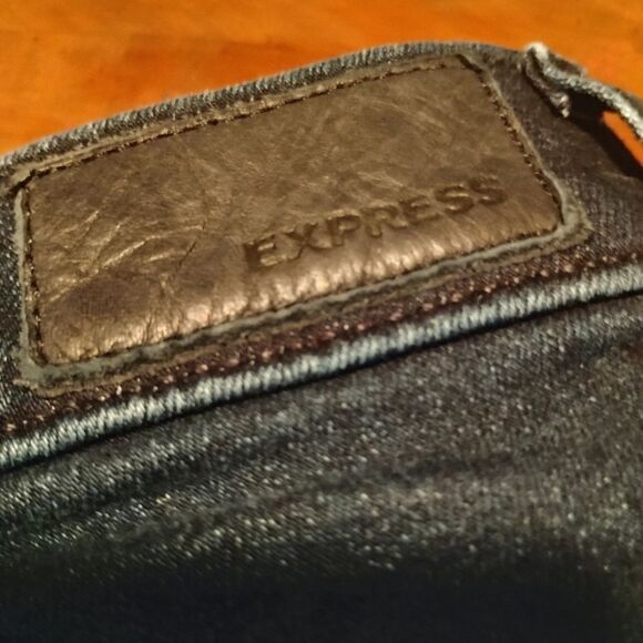 Women's Black Jeans / White Stripes Size: 4R (1033) - Picture 4 of 5